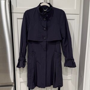 Stylish Women's Dark Blue Trench Coat